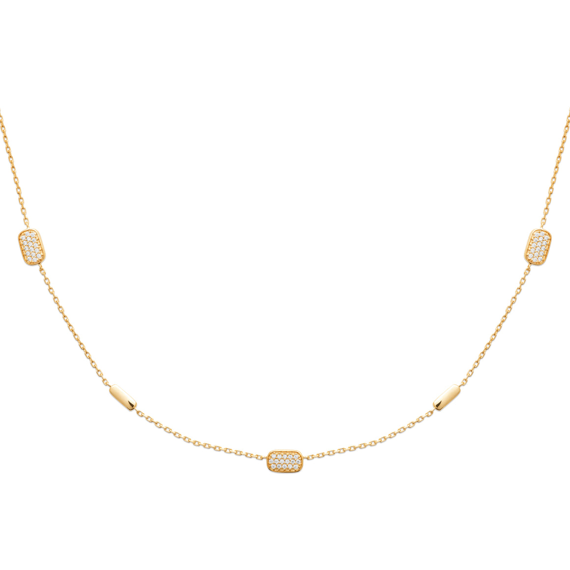 "Romance" 18k gold-plated Necklace - 3 microns 18" RO80-46