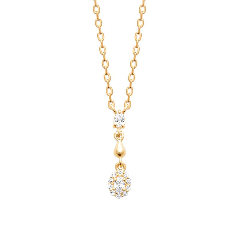 "Romance" 18k gold-plated Necklace - 3 microns 18" RO50-852