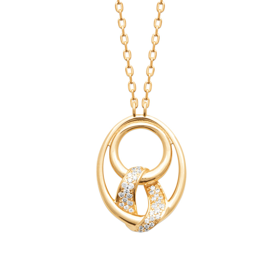 "Romance" 18k gold-plated Necklace - 3 microns 18" RO80-53