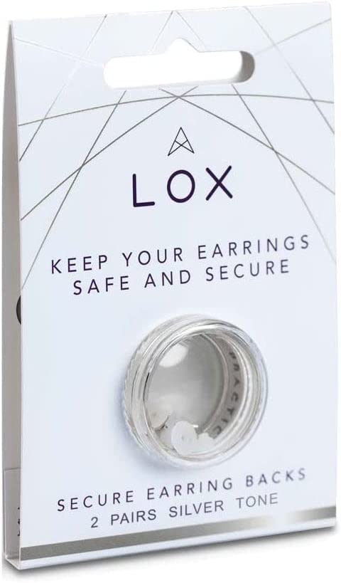 LOX Secure Earring Backs Stainless Steel Silver Tone 