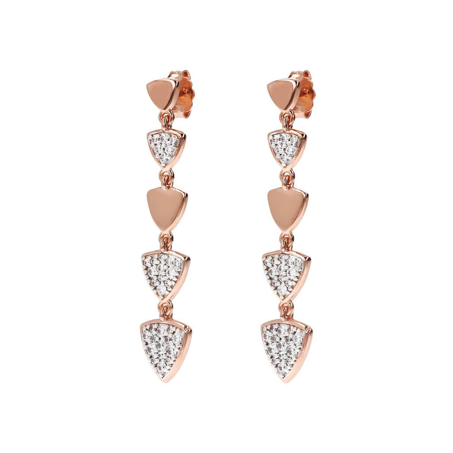 Bronzallure Triangle CZ Dangle Earrings