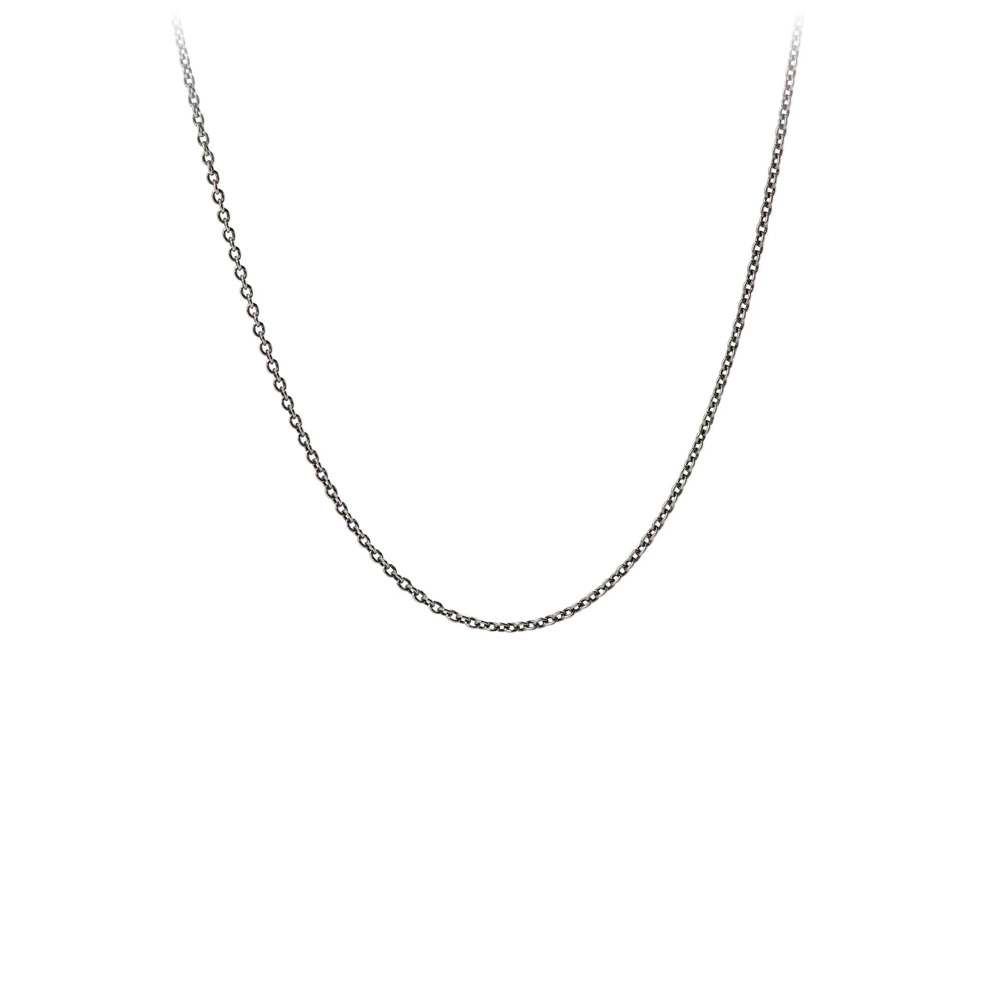Pyrrha Fine Cable Chain Oxidized 30