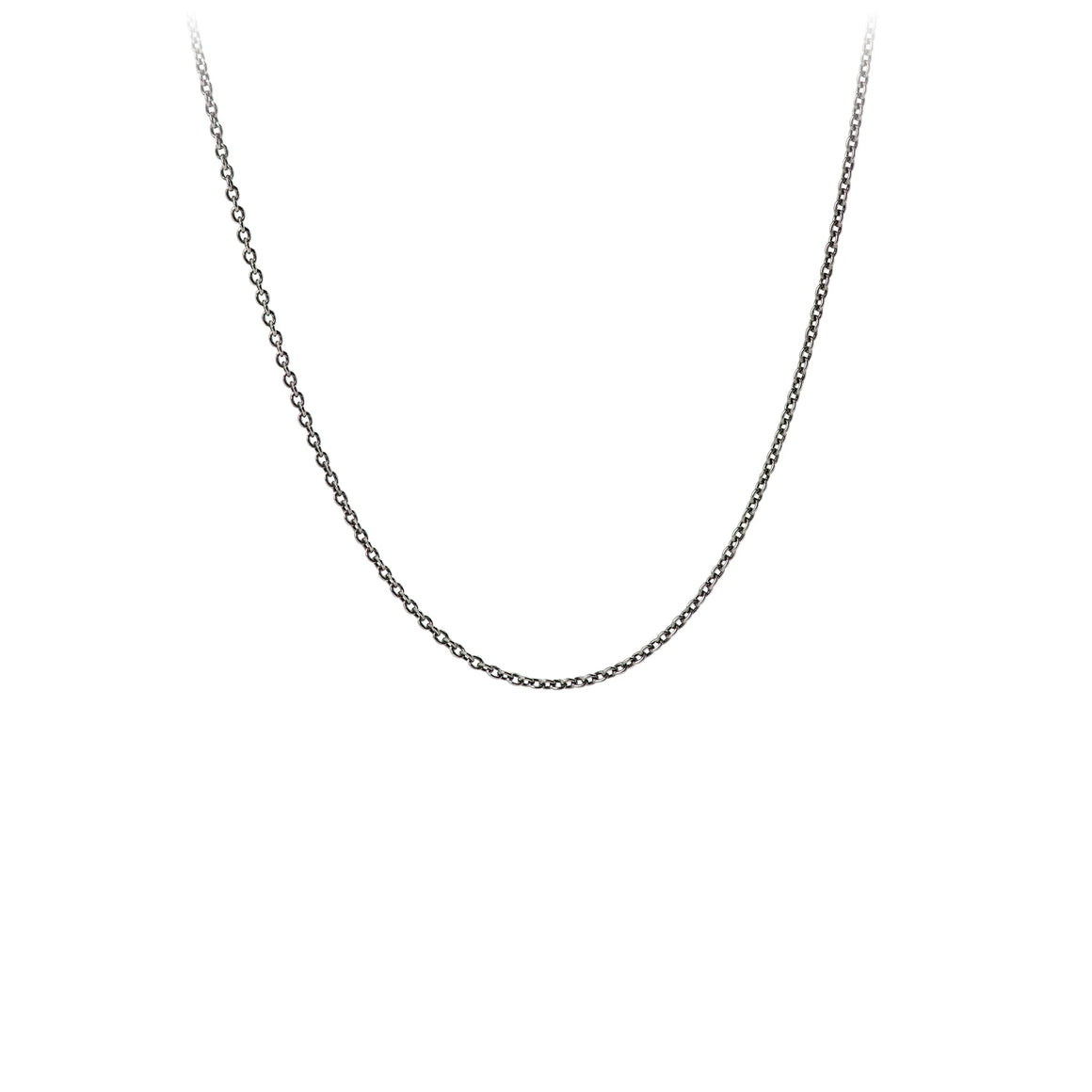 Pyrrha Fine Cable Chain Oxidized 30