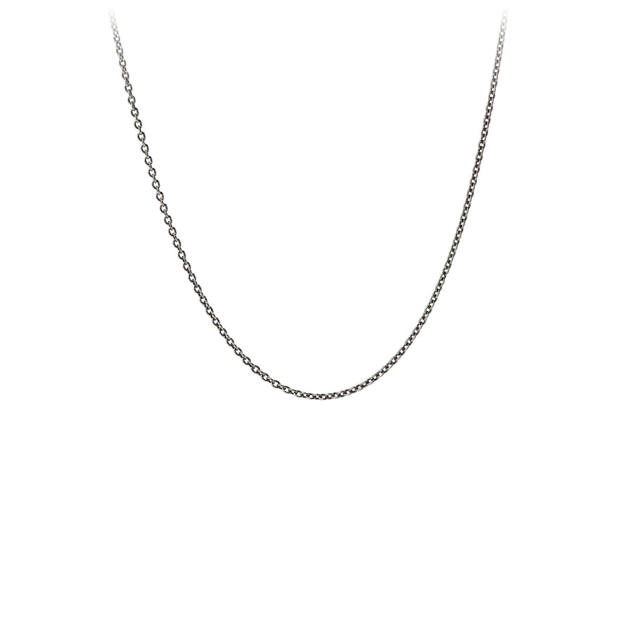 Pyrrha Fine Cable Chain Oxidized 30