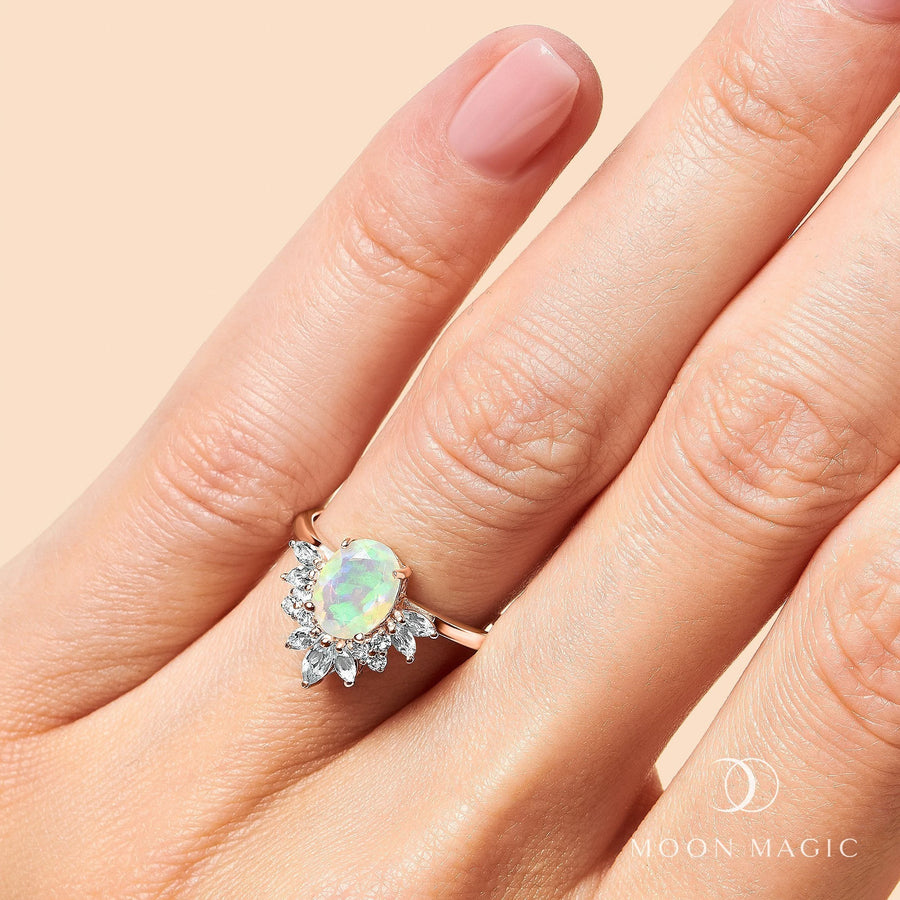 MoonMagic 925 & 14KT Rose Gold Vermeil Opal Ring - Manon