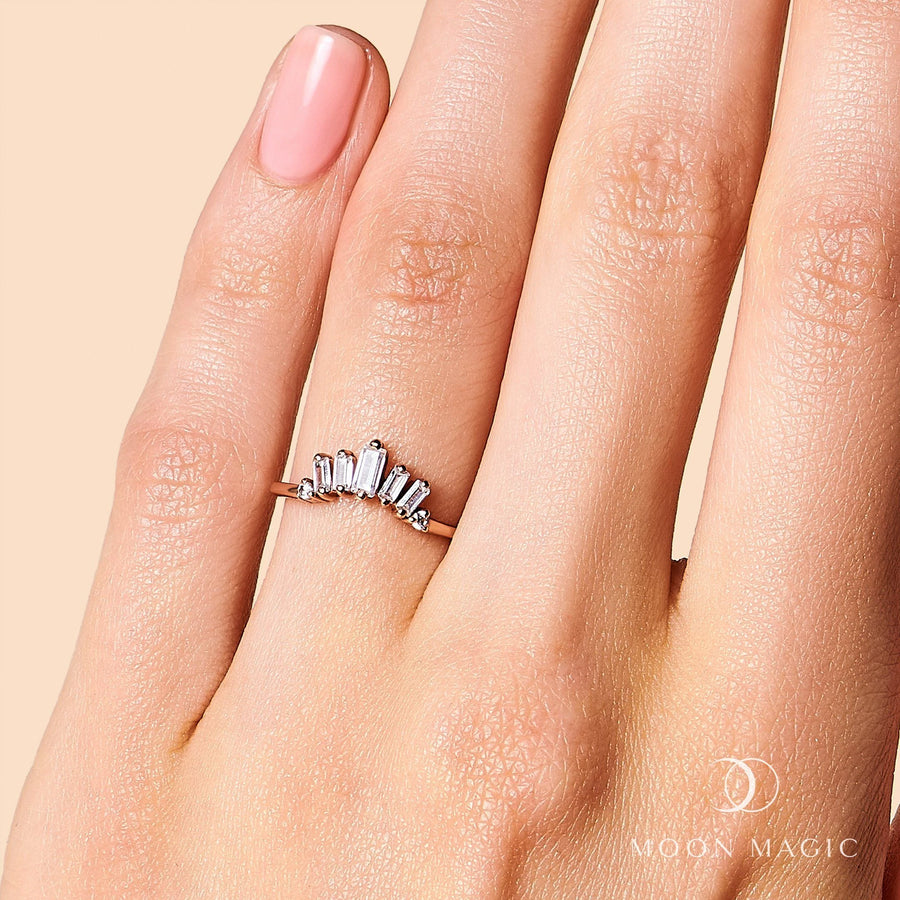 MoonMagic 925 & 14KT Rose Gold Vermeil White Topaz - Sovereign Band