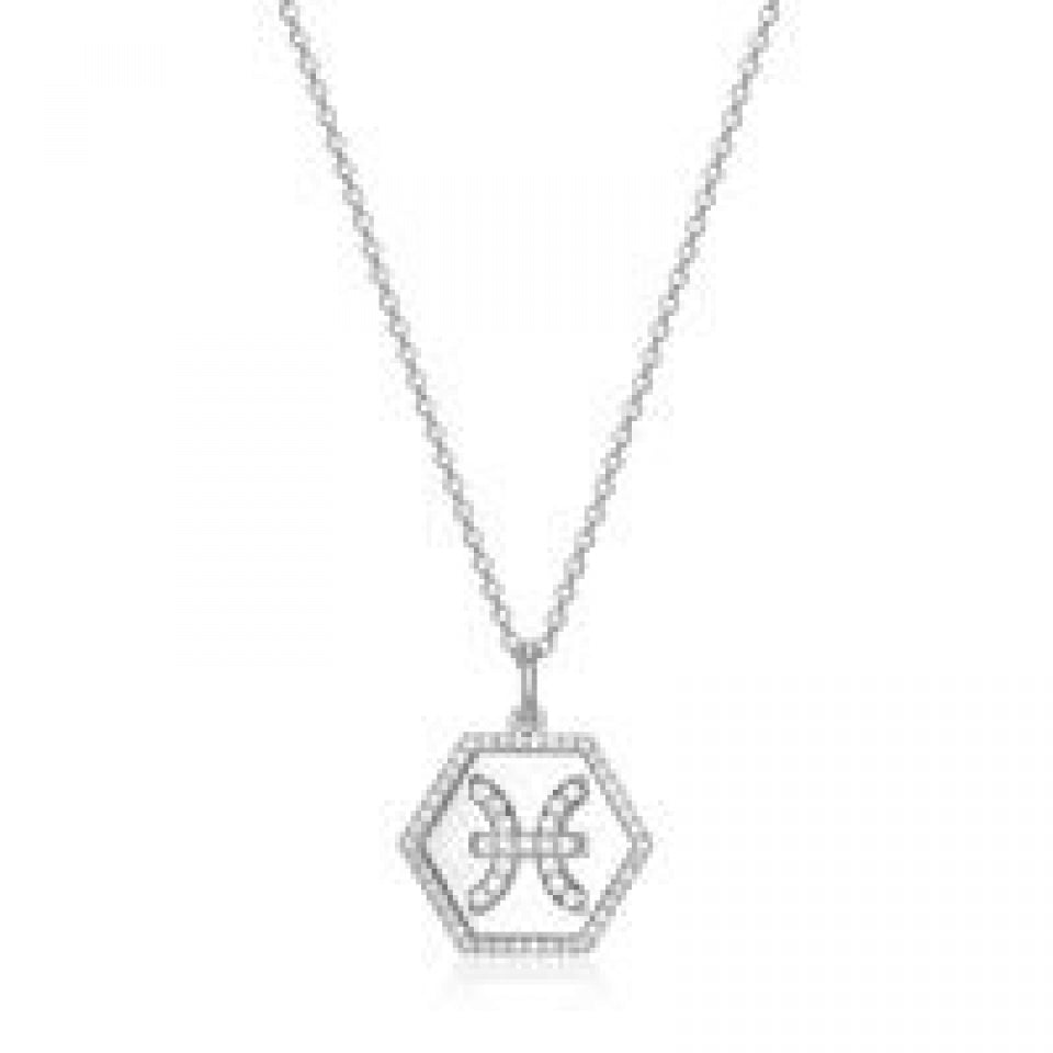 EIGN 925 Pisces Zodiac CZ Necklace
