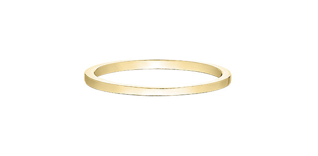 Ladies 10 Karat Yellow Gold 1mm Stackable Ring