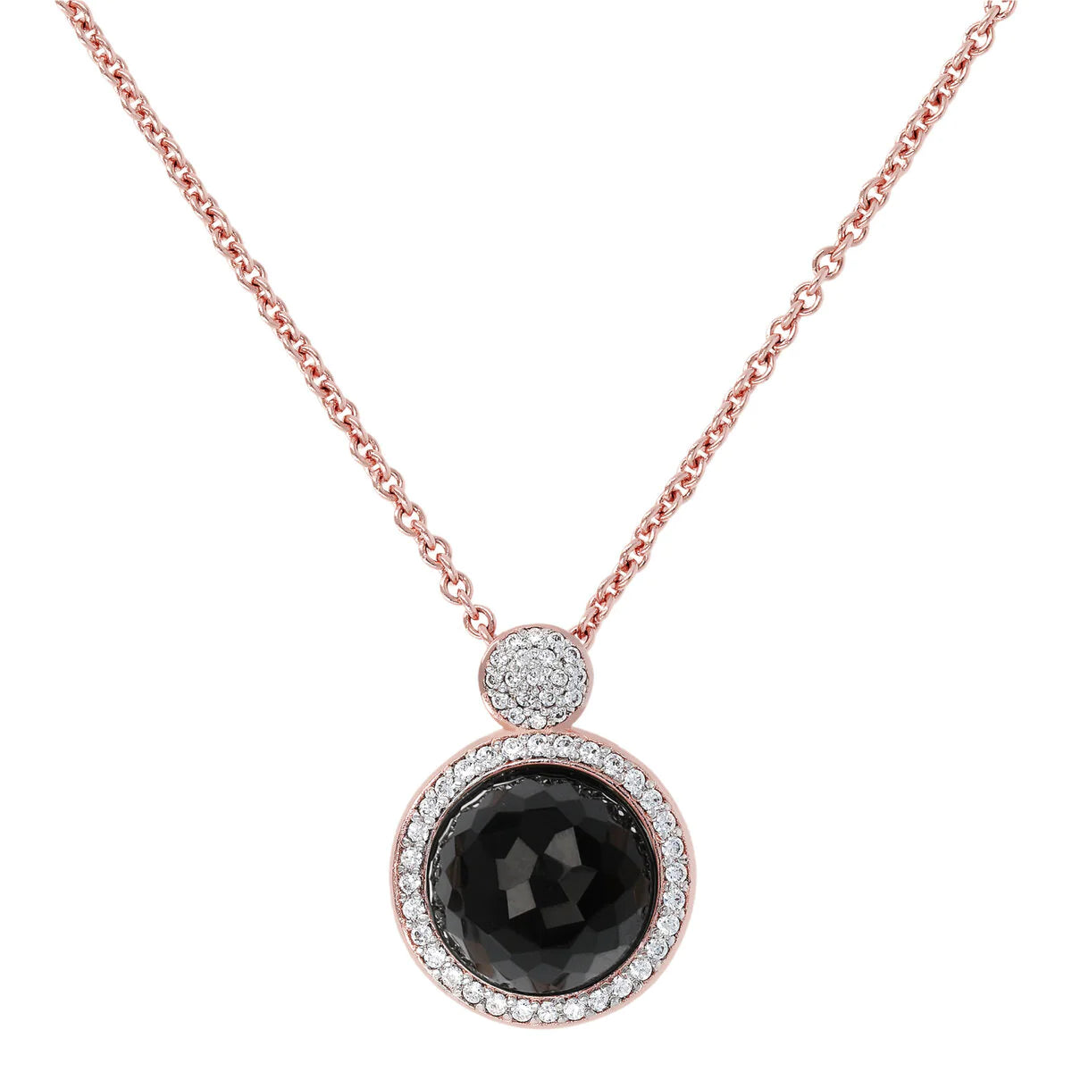 Bronallure Moonstone & CZ Necklace