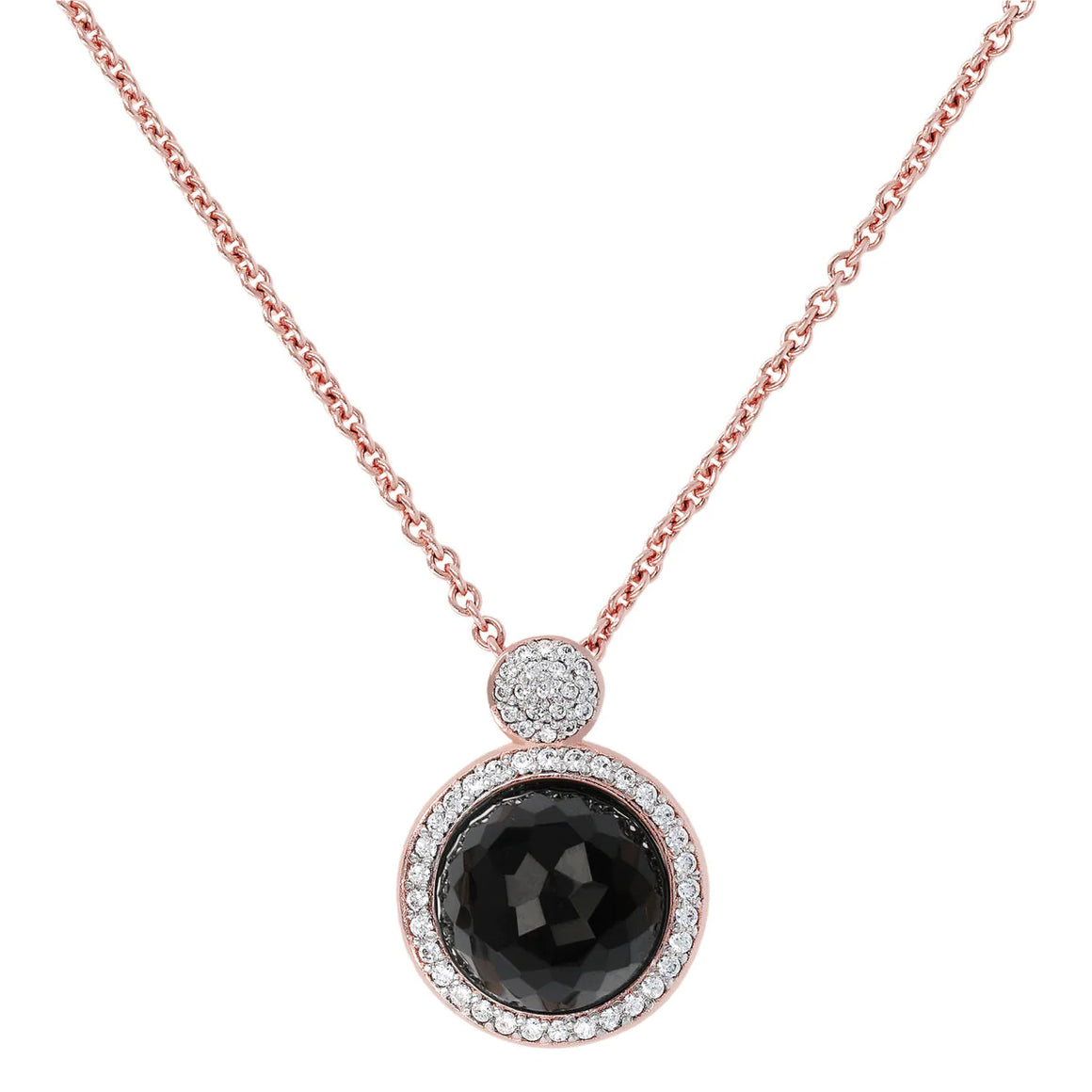 Bronallure Moonstone & CZ Necklace