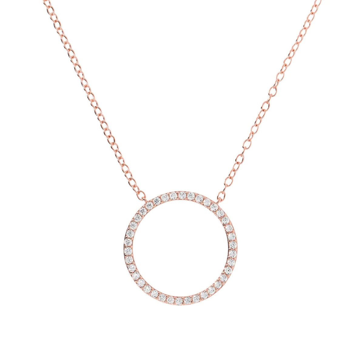Bronzallure Symmetrical Open Circle Necklace