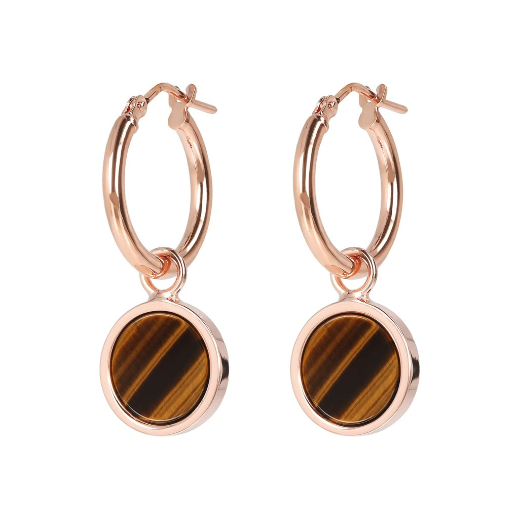 Bronzallure Alba Tiger's Eye Hoop