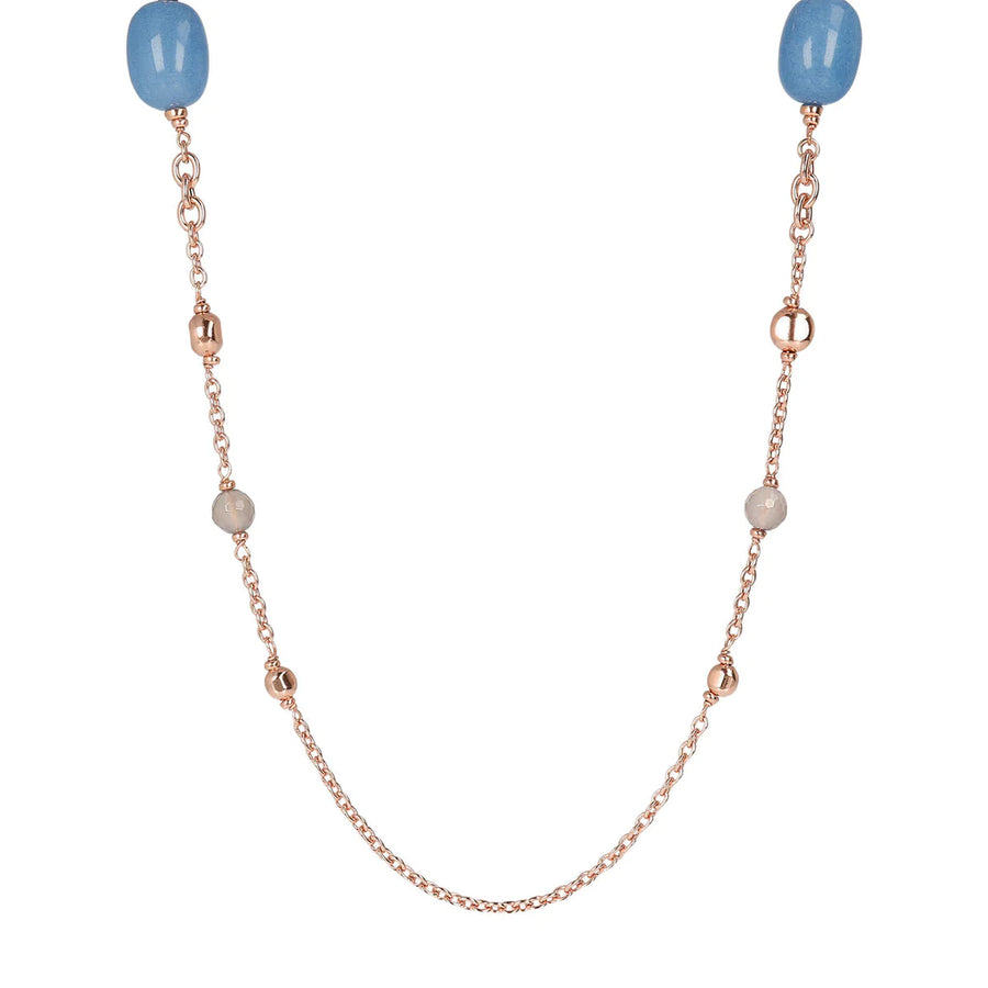 Bronzallure Blue Quartzite Necklace
