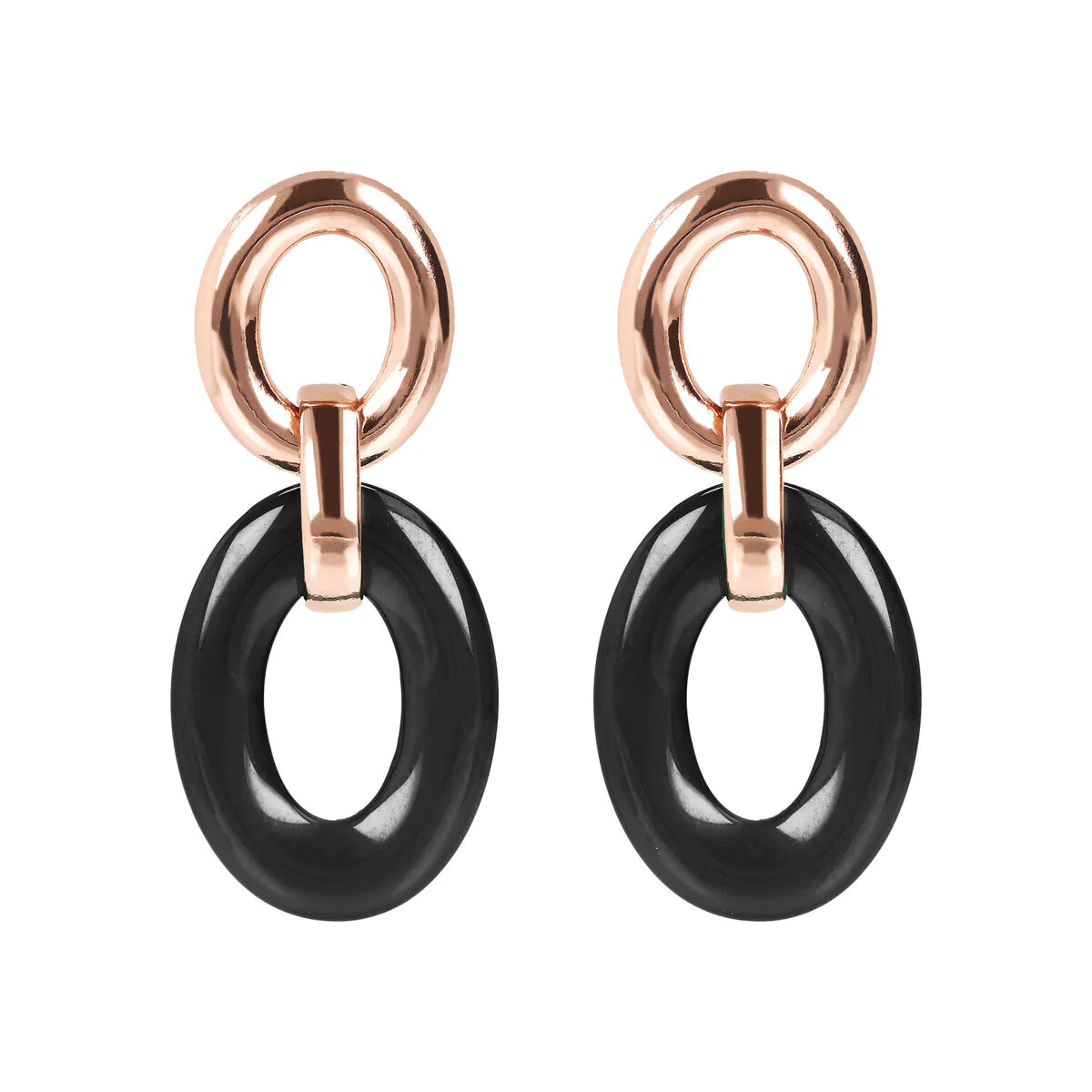 Bronzallure Oval LinkStone Earrings
