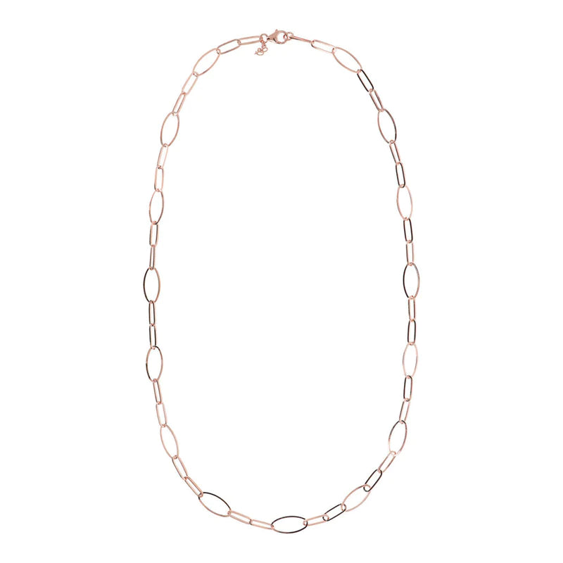 Bronzallure Shiny Oval Link Necklace