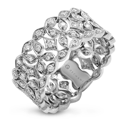 Ladies 14KTWhite Gold Statement Ring (0.74TDW)