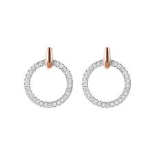 Bronzallure Yellow Circle CZ Studs