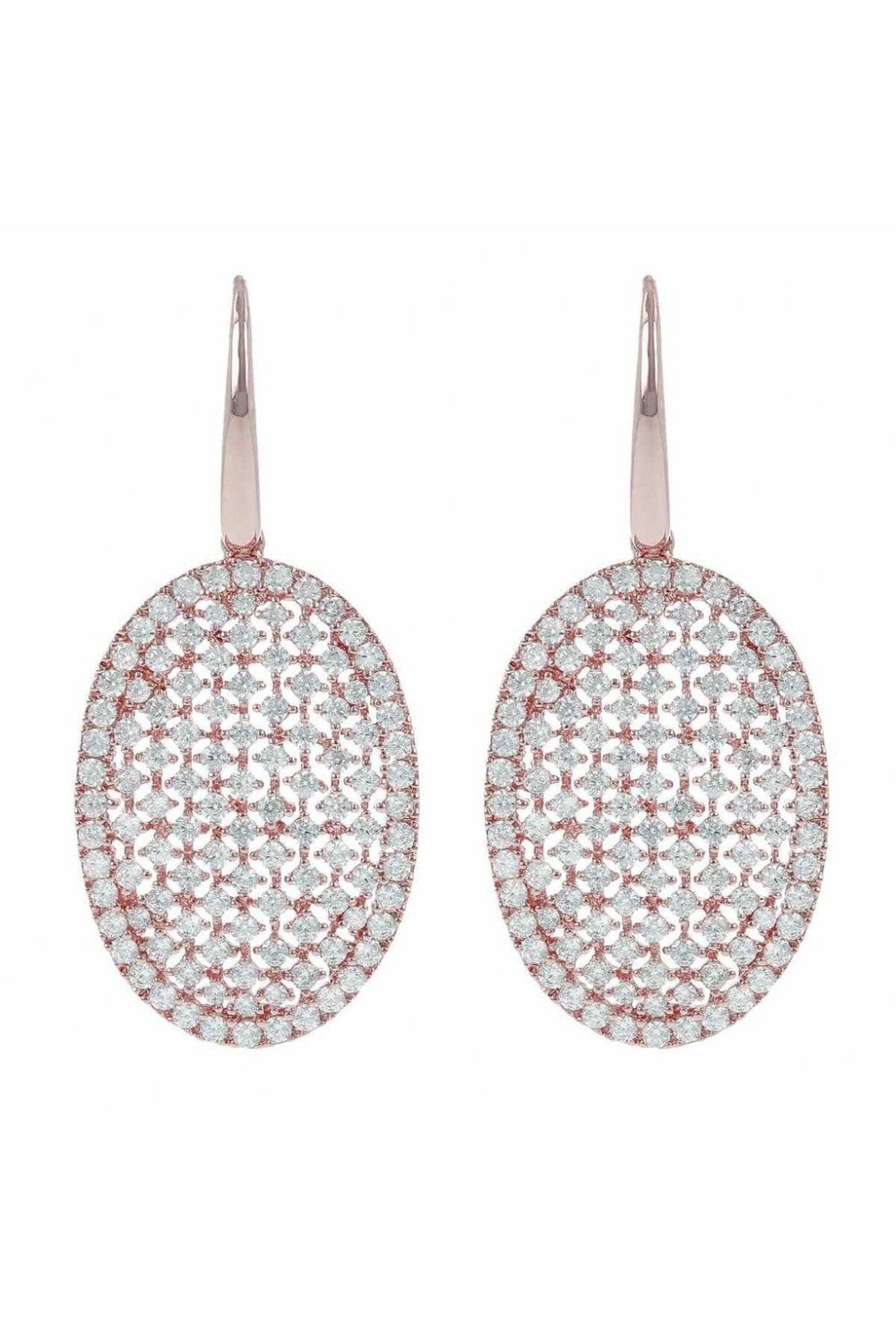 Bronzallure Dangle Earrings Clear CZ