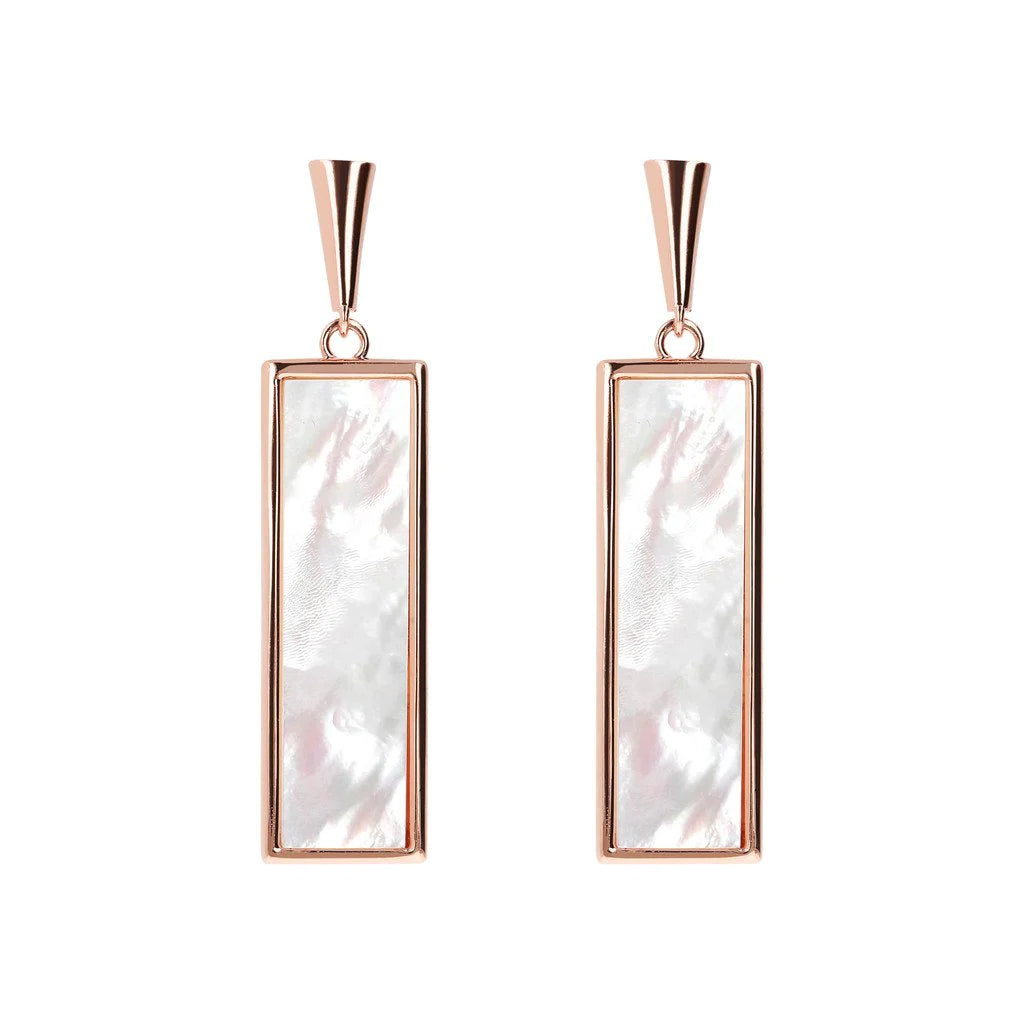 Bronzallure Bar Earring With Flat Stone